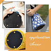   5Pcs 5 Style Flat Round PU Leather Knitting Crochet Bags Nail Bottom Shaper Pad DIY-PH0009-52-2