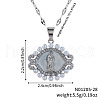 Simple Style Brass Clear Cubic Zirconia Evil Eye Virgin Mary Pendant Necklaces for Daily Wear SJ0558-1-1