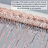 10 Yards Polyester Mesh Lace Ribbon with Sparkle PVC Paillette Tassel OCOR-WH0078-84B-5