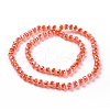 Transparent Electroplate Glass Beads Strands GLAA-E036-01B-3