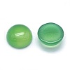 Natural Dyed & Heated Green Onyx Agate Cabochons G-P393-R04-14mm-2