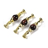 Natural Tiger Eye with Brass Fold Over Clasps G-G141-03G-20-1