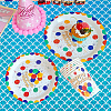 Fishscale Pattern Polyester Fabrics DIY-WH0304-508C-6
