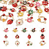26Pcs 13 Styles Alloy Enamel Connector Charms ENAM-PJ0001-09-3