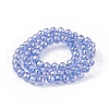 Transparent Electroplate Glass Beads Strands EGLA-F151-AB06-2