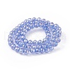 Transparent Electroplate Glass Beads Strands EGLA-F151-AB06-2