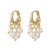 Round Shell Pearl Beaded Chandelier Earrings EJEW-JE06354-2