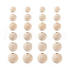 300Pcs 6 Styles Natural Thread Wooden Beads WOOD-TA0001-63-11