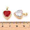 Brass Micro Pave Cubic Zirconia Pendants KK-N272-02G-M-3