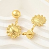 Flower 304 Stainless Steel Dangle Stud Earrings EJEW-A125-44G-2