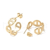 Ion Plating(IP) 304 Stainless Steel C-shape Stud Earrings EJEW-P197-02G-2