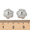 Brass Micro Pave Clear Cubic Zirconia Bead Caps KK-V015-33P-2