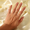 Simple Stainless Steel Double Rings Set for Women RM8151-2