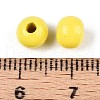 Spray Painted Round Natural Schima Wood Beads WOOD-A018-6mm-04-3