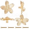 Zinc Alloy Flower Drawer Knobs FIND-WH0147-76G-1