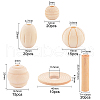 Olycraft Natural Wood Beads WOOD-OC0001-33-2