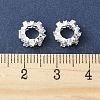Brass Micro Pave Cubic Zirconia Beads FIND-B046-02S-2