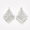 Brass Filigree Pendants KK-T038-334P-2