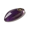 Natural Amethyst Pendants G-K355-01G-02-2