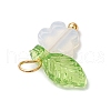 10Pcs Opalite Flower Charms PALLOY-JF03765-02-5