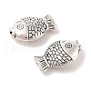 Tibetan Style Zinc Alloy Fish Beads X-TIBEB-R061-097-2