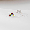 Rainbow Sterling Silver Stud Earrings for Women HO6216-5
