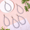 5Pcs Plastic Round Beaded Pendant Decoration HJEW-TAC0059-4