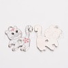 Alloy Enamel Kitten Pendants X-EA556Y-1-2