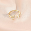 Fashionable Brass Cubic Zirconia Cuff Rings FS-WG4936F-26-1