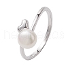 Round Natural Pearl Finger Rings RJEW-P113-08P-1