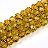 Baking Paint Transparent Glass Beads Strands DGLA-A035-T4mm-A05-1