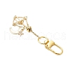 Brass Macrame Pouch Empty Stone Holder Pendant Decoration HJEW-JM03304-7