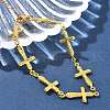 201 Stainless Steel Link Bracelets for Women BJEW-Z103-01G-02-2