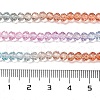 Transparent Painted Glass Beads Strands X1-DGLA-A034-T4mm-A19-3