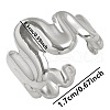 Irregular Wave Stainless Steel Cuff Ring for Women EK1772-1-1