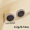 Minimalist Oval Stainless Steel Stud Earrings XI8505-1-2