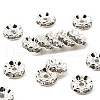 Brass Rhinestone Spacer Beads RB-A014-L10mm-01S-1