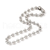 Tarnish Resistant 304 Stainless Steel Ball Chain Necklace & Bracelet Set STAS-D181-02P-02D-2