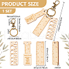 BENECREAT 1Sets Blanched Almond Wood Keychains KEYC-BC0001-19-2