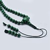 Natural Malachite Mala Beads Necklaces NJEW-F218-03-2