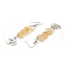 Natural Citrine Chips Dangle Earrings EJEW-G336-01AS-06-3