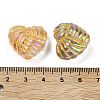 UV Plating Rainbow Iridescent Acrylic Beads OACR-O008-04-3