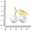 Brass & Plastic Cherry Pendants KK-I276-18G-4