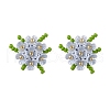 304 Stainless Steel Flower Stud Earrings EJEW-MZ00457-3