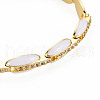 Brass Micro Pave Cubic Zirconia Link Chain Bracelet for Women BJEW-T020-05G-08-2