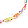 Brass Micro Pave Cubic Zirconia Link Tennis Necklaces for Women NJEW-T013-01G-09-3