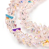 Electroplate Transparent Glass Beads Strands EGLA-P052-02A-AB02-3