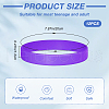 CREATCABIN 12Pcs Word Silicone Cord Bracelet Wristband BJEW-CN0001-05C-2