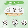 SUNNYCLUE 30Pcs Printed Silicone Focal Beads SIL-SC0001-73-2
