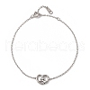 S925 Sterling Silver Link Bracelets for Women BJEW-D318-01P-4